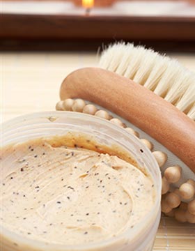 Chemical exfoliation and brush